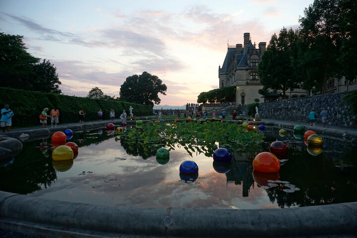 Chihuly installation at The Biltmore House, North Carolina